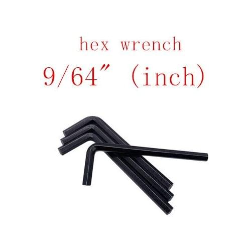 50pcs 9/64" inch steel with black hex allen key wrench spanner hand tool