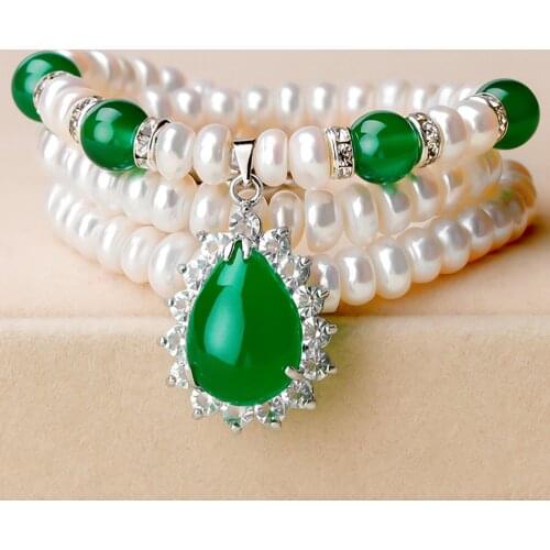 6~8mm Natural Freshwater Glare AAA Pearls Bead Necklace Pendant Jewelry Chain Women 2020 Statement Charms Mothers Gift Choker