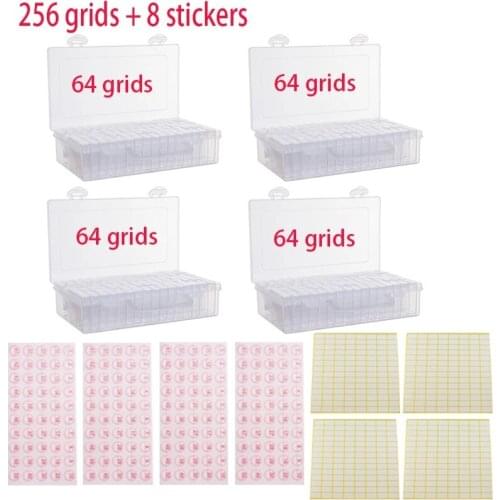 64/128pcs Bottles Diamond Painting Tools Accessories Storage Box Beads Container Diamond Embroidery Stone Mosaic Convenience Box