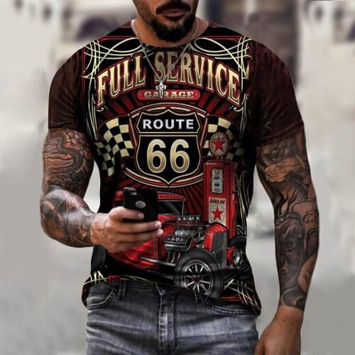 66 American Road Style T-Shirt 3D-Printed Men/Women Sportswear Harajuku Fashion T-Shirt Mens Oversize T-Shirt Casual Streetwear