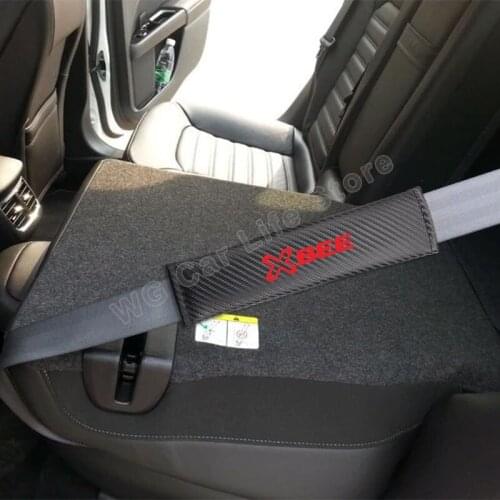 Car Safety Belt Pad For Suzuki Xbee Carbon Fiber Texture Seatbelt Shoulder Protector Auto Seat Belt Cover Interior Accessories