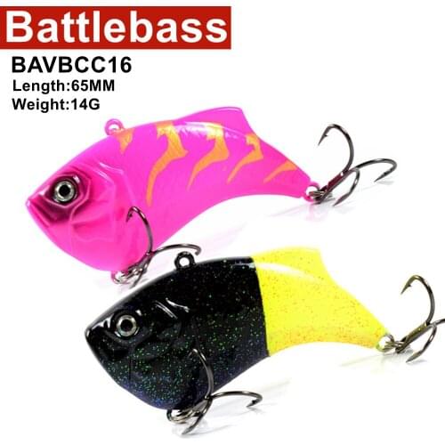 BATTLEBASS 2021 NEW 1PC Artificial Bait VIB Fishing Lures 6.5cm 14g Sinking Rattle VIB Fishing Tackle Lure