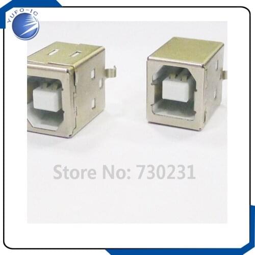 Free Shipping 10Pcs USB Type-B Female Connector Jacks Socket PCB 180 Degree New good