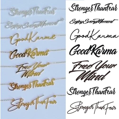 Stainless Steel Custom name Necklace with your handwrting Women Christmas Gifts Personalized Nameplate Chain Jewelry Accessories