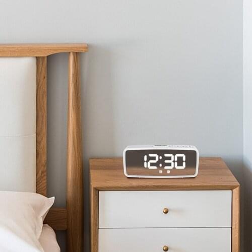 Digital Alarm Clock for Bedroom, Bedside Clocks Large Display with Dual Alarm, Dimmable LED Display