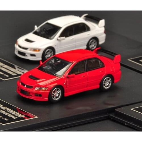 Diecas 1/64 Scale Mitsubishi Lancer EVO IX9 Diecast Model Casr Alloy Simulation Toy Car Adult Collection Boy Gift Static Display