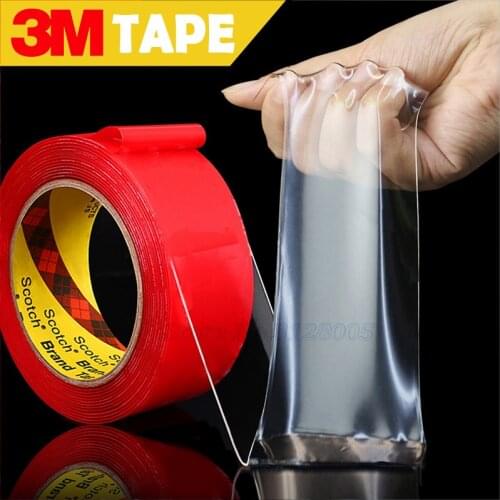 Clear Double sided Tape Length 3M Width 6/8/10/12/15/20/30/40 mm Strong Transparent Acrylic Foam Adhesive Car /office/Home Decor