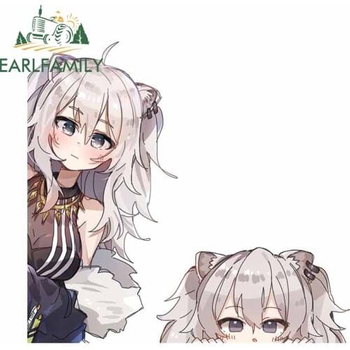 EARLFAMILY 13cm for Botan Hololive Car Stickers Scratch-Proof Personality Decals Creative Vehicle RV Decor Car Door Protector