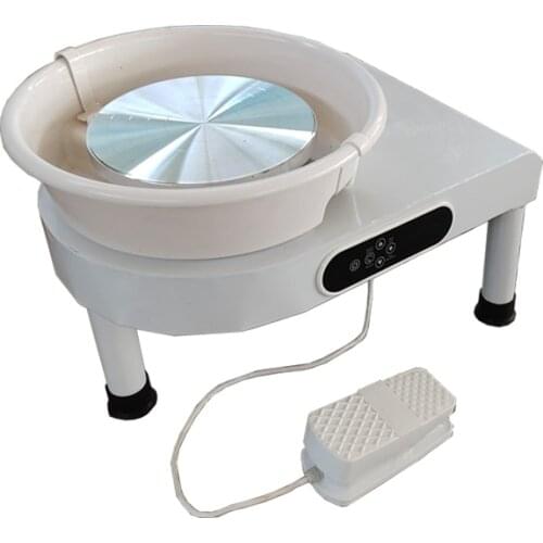 LCD Electric Pottery Wheels Forming Machine with Removable Basin Ceramics Work Clay Craft Art School Teach Pottery 350W