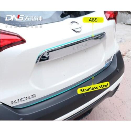 ABS Chrome CAR Above Rear Trunk Lid Cover Trim Fits For Nissan KICKS 2017 2018 Free Shipping
