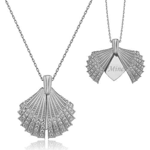 Sterling silver Personalized Custom Oyster Lady Necklace