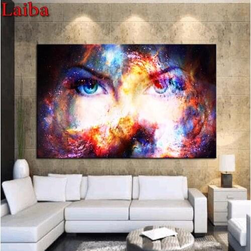 Beautiful Woman eyes 5D DIY square/round Diamond Painting Cross Stitch Diamond Embroidery abstract cloud Pattern Rhinestone art