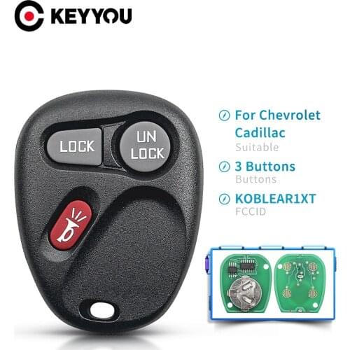KEYYOU 10X KOBLEAR1XT Remote Car Key For Chevrolet Silverado Suburban S10 Tahoe Fit GMC Yukon Sierra 315Mhz 3 Buttons Car Key