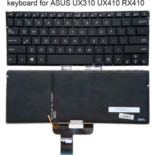 US LA Replacement Backlit Keyboards for ASUS Zenbook UX310U UX410U UX310 UX410 UA UQ RX310 English Latin Backlight keyboard New