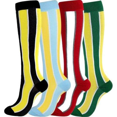 Dropship Men Women Compression Stockings Nylon Sports Socks Football Stockings To Avoid Varicose Veins Cycling Socks