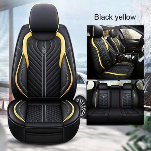 Leather Car Seat Covers Full Set Auto Cushion Protector Accessories for Audi A3 A4 A6 A7 Q3 Q5 2021 2020 2019