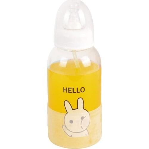 Korean Cute Bottle Cup Adult Creative Personalized Glass Female Student Water Bottle Portable Mini Straw Cup In-Stock Items