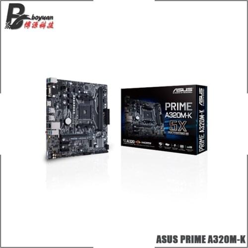 ASUS PRIME A320M-K A320M AMD A320 DDR4 3200MHz, 32Gb/s M.2, SATA 6Gb/s, USB 3.0 can support R3 R5 R7 R9 Desktop CPU