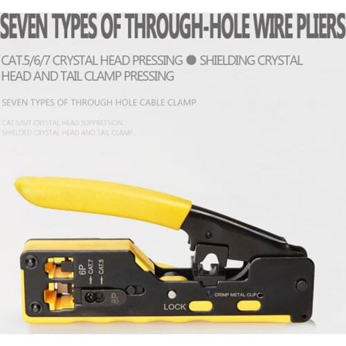 Multifunctional Tools Wire Crimper Strips rystal head 6P8P dual-use network tool Crimps Fast crimping network cable pliers