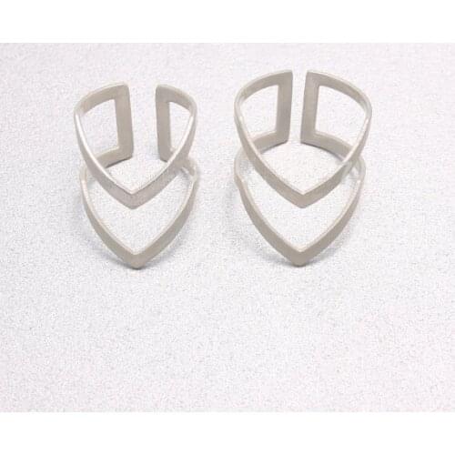 Fashion classic Flat double line design ring new design ring Hot Sale Double sharp shape Irregular ring Wholesale Unisex