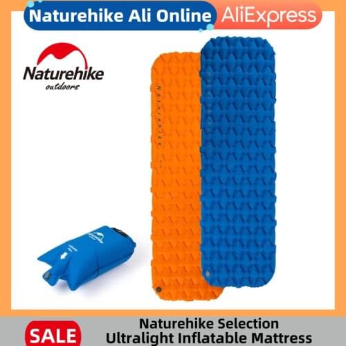 Naturehike Inflatable Mattress Air Mattress Camping Cushion Ultralight Camping Sleeping Mat Camp Bed Nylon Outdoor Sleeping Pad