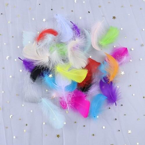 Natural Goose Feathers 4-8cm Small Floating Swan Feather Plume for Craft Wedding Jewelry Making Home Decoration Plumes 100pcs