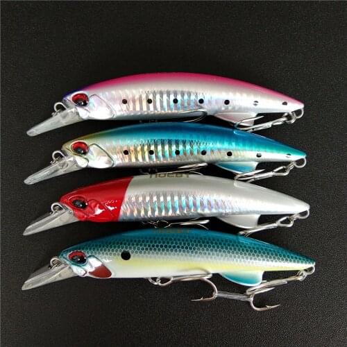Noeby 4pcs 110mm 60g Minnow Fishing Lure Sinking Long Casting Jerkbait Saltwater Hard Bait for Bass Fishing Lure