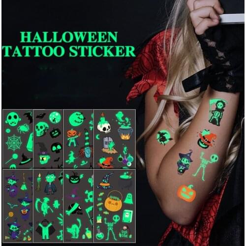 New Halloween Disposable Temporary Tattoo Sticker Child Kid Christmas Home Decor Halloween Party Decoration Supplies Kids Gift
