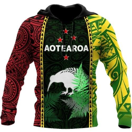 New Zealand Aotearoa Tattoos 3D All Over Printed Hoodie For Man and Women Sweatshirt Zip Pullover Casual Jacket Tracksuit-23