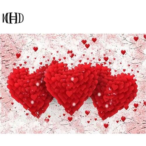 New Arrival Red Heart Pattern 5D DIY Diamond Embroidery 3D Crystal Art Diamond Painting Full & Round Cross Embroidery Crafts Set