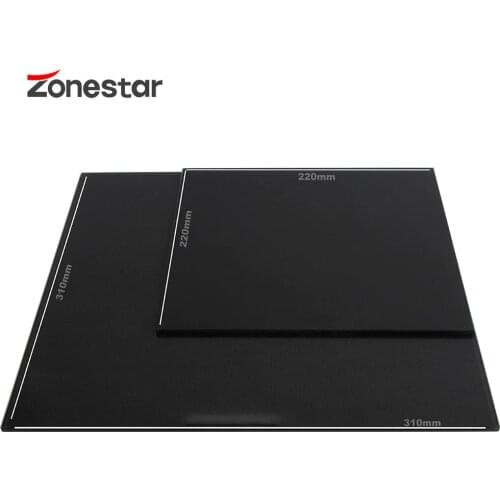ZONESTAR SuperBase Coated tempered Glass Easy Remove 3D Printer Platform Heated Build Surface Plate Compatible for MK2 MK3
