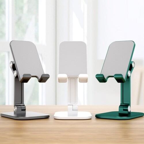 Cell Phone Stand, Angle Height Adjustable Phone Stand for Desk, Foldable Cell Phone Holder Tablet Stand, Metal