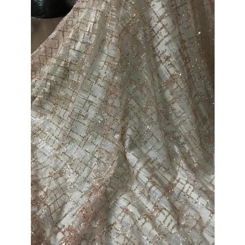 Popular design glued glitter Cord Embroidery Lace Fabric J-51112 With Nice Sequins For Wedding Dress