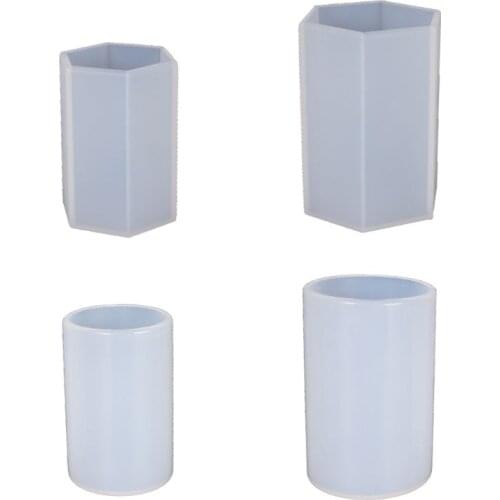 DIY Crystal Epoxy Mold UV Resin Dried Flower Decoration Hex Cylindrical Mould