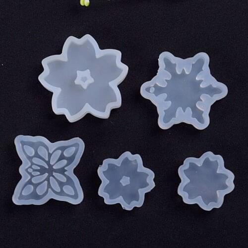 12 Styles Resin Silicone Mold Star Moon Snowflake DIY Handmade Necklace Earring Pendant Jewelry Making Accessory Findings Mould
