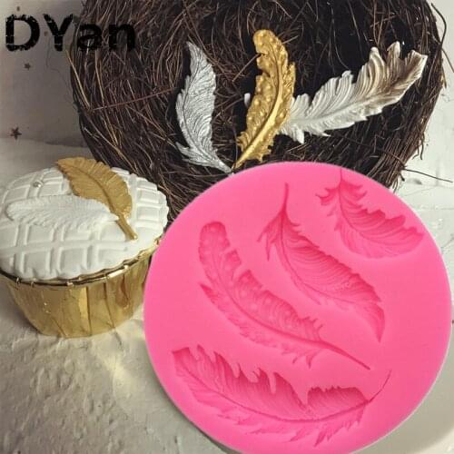 Birds Feathers Chocolate DIY fondant Cake Decorating Tools Lace Border Silicone Mold Kitchen Baking Utensils A1464