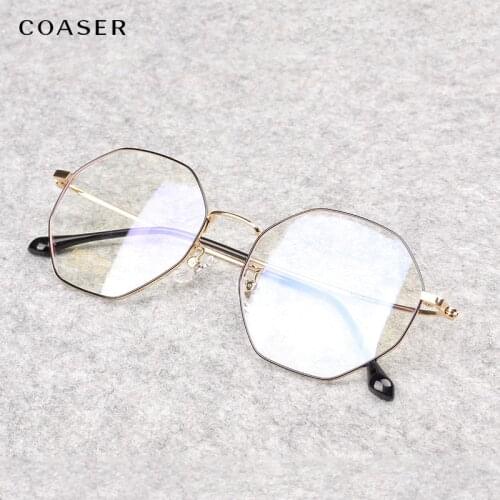 Super Lighter vintage Eyewear Women Titanium stylish specs frame retro Men glasses frame Optical Prescription reading Eyeglasses