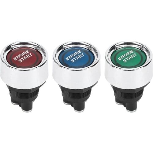 LED Engine Start Switch Keyless Car Ignition Starter Engine Start Stop Button Switch for RVs Racing Car
