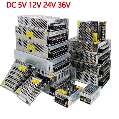 Lighting Transformers DC 5V 12V 24V 36V Power Supply Adapter 5 12 24 36 V 1A 2A 3A 5A 6A 8A 10A 15A 20A LED Driver LED Strip Lab