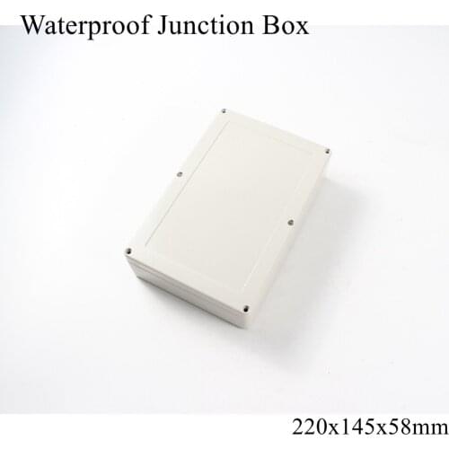 220x145x58mm Waterproof Plastic Enclosure Box Outdoor Cable Connection Junction Electrical Project Case ABS IP65 220*145*58mm