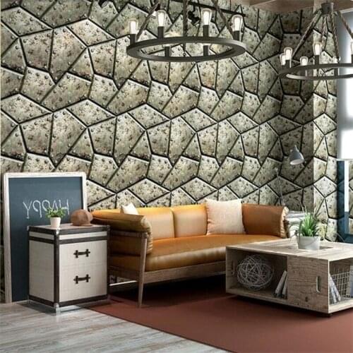 Wellyu обои Retro nostalgic industrial wind wallpaper bar gray coffee restaurant grill shop internet cafe wallpaper papier peint