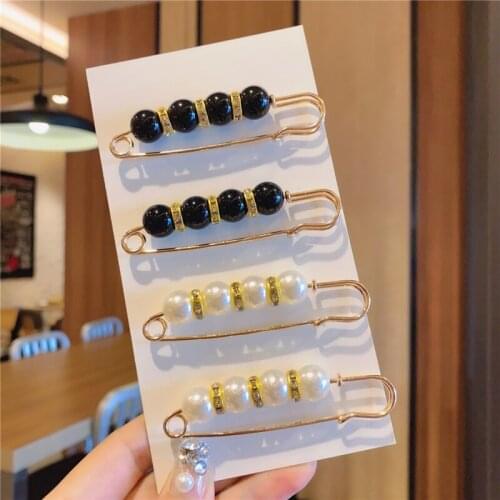 Pearl Brooch Detachable Pin Universal Fixed Button Tighten Waist Artifact Accessories Jeans Coat Pants Waist Adjustment Pin 2021