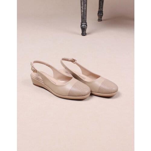 Women Sandals Casual Shoes Beige Back Belt 2021 Summer Season