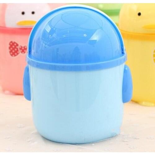 1PC New Plastic Cute Mini Small Waste Bin Desktop Garbage Basket Table Home Office Trash Can NP 005