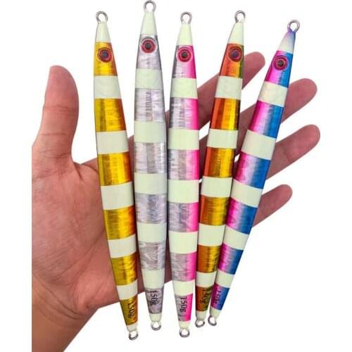 100g 150g Fishing Lures Speed Jig Metal Jigs Casting Jig Lure Slow Jigging Jigs Luminous Metal Artificial Fishing Baits