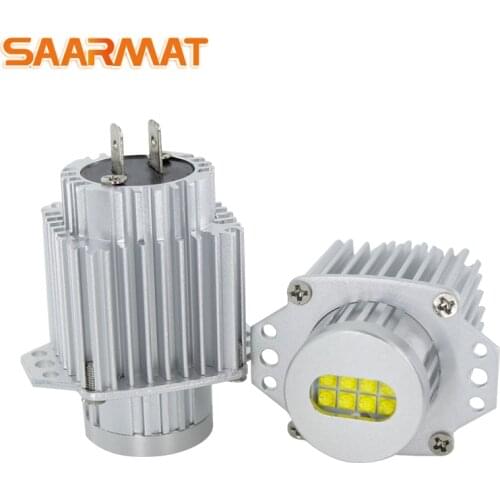 2PCS 80W White LED Angel Eye Halo Ring Marker Light Bulb Canbus Error free for BMW E90 E91 3 Series 320 325i 328i 335i 2006-2008