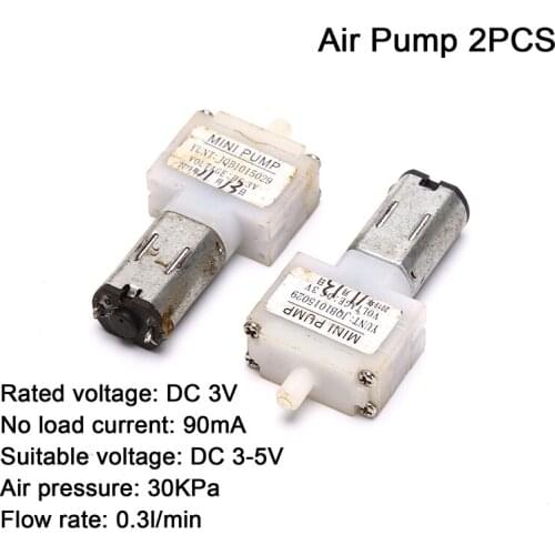 2PCS DC 3V Micro Mini Mute Air Pump Oxygen Pump M20 DC Motor Small Air Pump