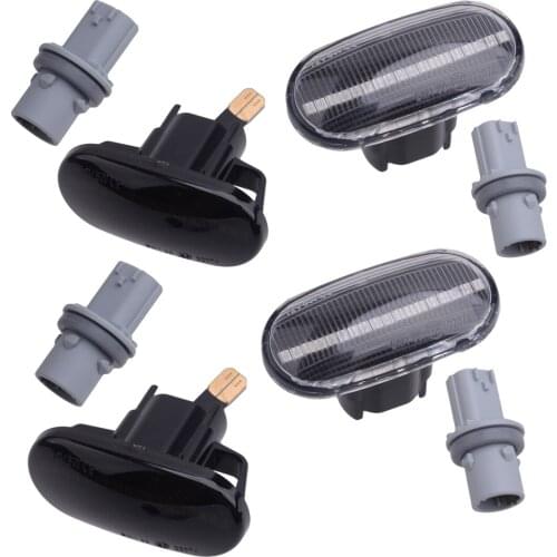 2Pcs New Car Dynamic Flowing LED Side Marker Signal Light Yellow Fit for Honda Civic Del Sol S2000 Acura Integra