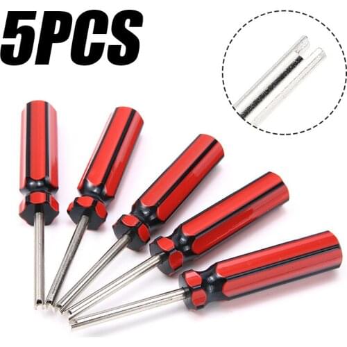 5pcs Car Truck Bicycle Motorcycle Screwdriver Tire Repair Kit Metal Steel Valve Stem Core Remover Tire Repair Install Tool