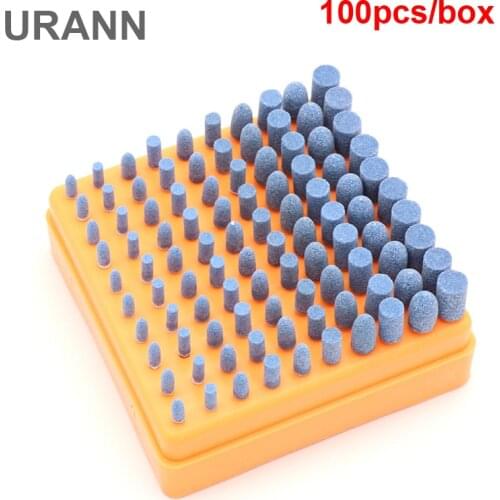 100 pcs/box Abrasive Mounted Stone Points Electric Grinding Accessories Polishing Head Wheel Tool For Dremel Rotary Power Tools